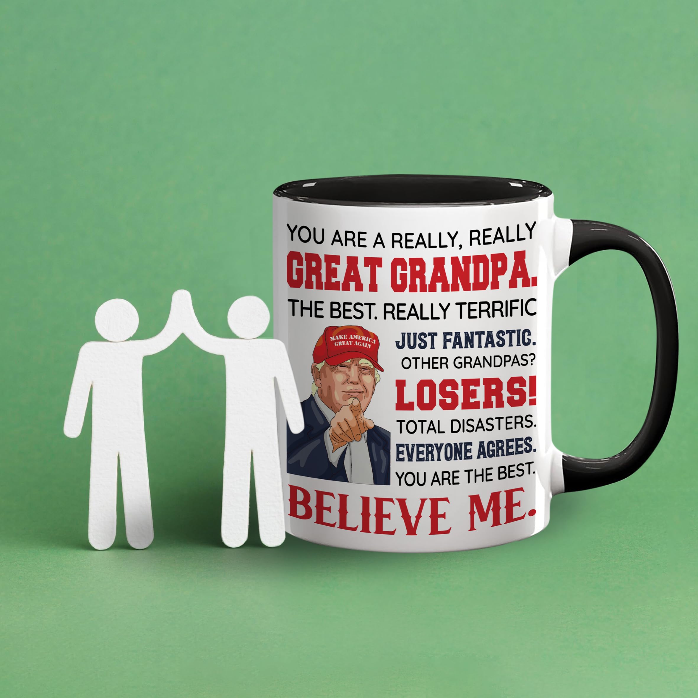 Viberty Best Grandpa Ever Mug - Grandpa Gifts From Grandson, Granddaughter, Grandkids, Grandchildren - Funny Gifts For Grandpa - Fathers Day Birthday Gift For Grandpa - Grandpa Ceramic Mug11 Oz