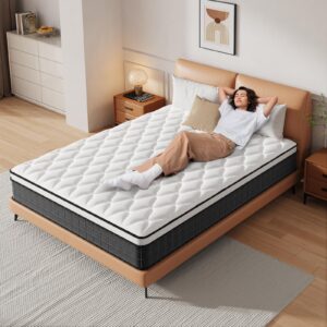 full size mattress, evastar 12 inch gel memory foam mattress for cooling comfort technology and pressure-relieving, hybrid mattress in a box, medium firm, breathable, certipur-us, 75"x 54"x12"