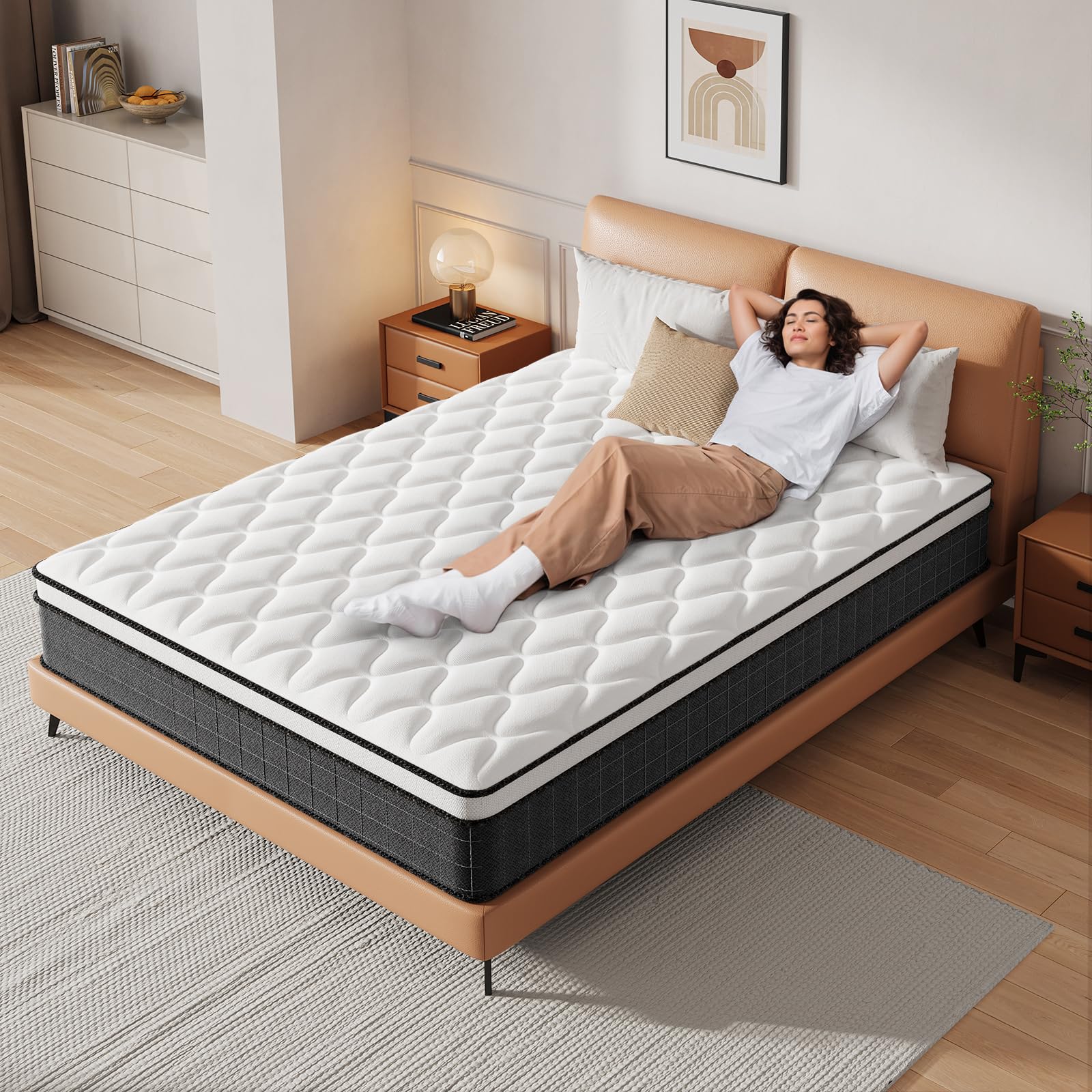 Full Size Mattress, EvaStar 12 Inch Gel Memory Foam Mattress for Cooling Comfort Technology and Pressure-Relieving, Hybrid Mattress in a Box, Medium Firm, Breathable, CertiPUR-US, 75"x 54"x12"