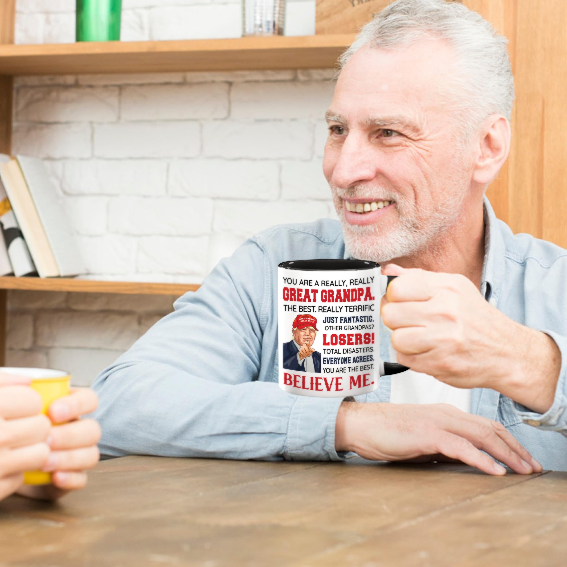 Viberty Best Grandpa Ever Mug - Grandpa Gifts From Grandson, Granddaughter, Grandkids, Grandchildren - Funny Gifts For Grandpa - Fathers Day Birthday Gift For Grandpa - Grandpa Ceramic Mug11 Oz