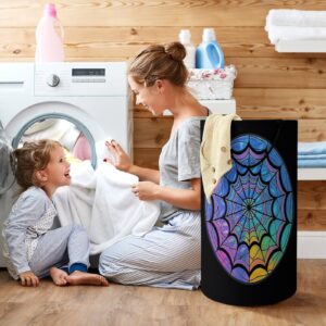 Spider Web Wednesday Large Laundry Basket Laundry Hamper Bag Washing Bin Clothes Bag Collapsible Tall With Handles Travel Bathroom College