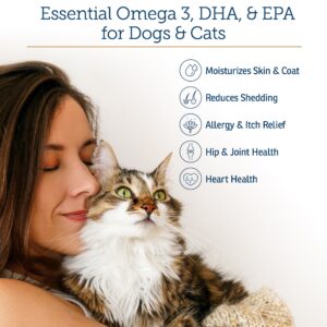 Rx Vitamins Ultra EFA Omega 3 Fish Oil for Dogs & Cats - Promotes Heart, Brain, and Joint Health with Vitamin E, Biotin, and Zinc - Liquid Fish Oil for Itch Relief & Dog Shedding - 16 oz