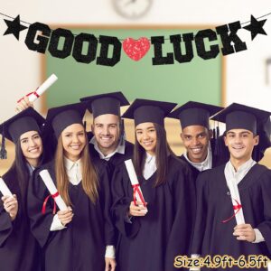 Good Luck Banner Decoration, Farewell Party Decoration, Black Retirement Party Banner, Graduation Party Going Away Party Office Work Party Farewell Party Decorations Supplies