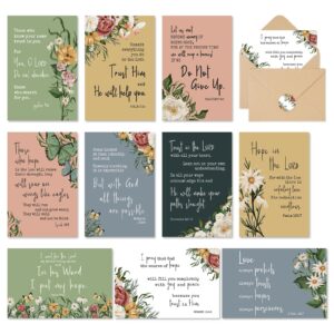 whaline 40 pack christian greeting cards bible verse floral decorative gift cards with envelopes & stickers blank note cards assortment for baby shower birthday party supplies