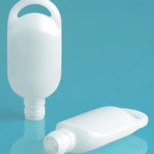 3 Pack - 1/2 oz HDPE Tottle Bottles with White Snap Top Caps - Semi-Transparent, Impact-Resistant, Flexible - Hotel Amenities, Travel Size - Includes Hang Loop for Easy Clipping (3)