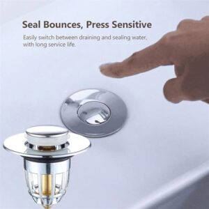 xttaiwysc Pop-up Drain Filter Bathroom Shower Sink Filter Plug Wash Basin Hair Sink Strainer Kitchen Bathtub Stopper