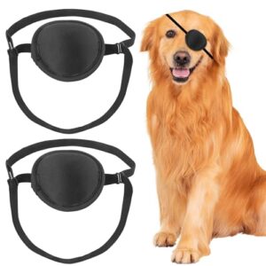 yeebeny dog eye patch, eye patch for dogs eye injuries after surgery wounds, adjustable soft eyepatch dogs eye covering pack of 2