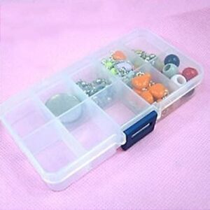 Generic 10 Grid Clear Plastic Jewelry Box Organizer Storage Container with Adjustable Dividers for Beads, Jewelry, Small Parts Durability and Practicality