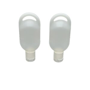 3 Pack - 1/2 oz HDPE Tottle Bottles with White Snap Top Caps - Semi-Transparent, Impact-Resistant, Flexible - Hotel Amenities, Travel Size - Includes Hang Loop for Easy Clipping (3)