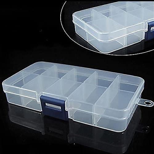 Generic 10 Grid Clear Plastic Jewelry Box Organizer Storage Container with Adjustable Dividers for Beads, Jewelry, Small Parts Durability and Practicality