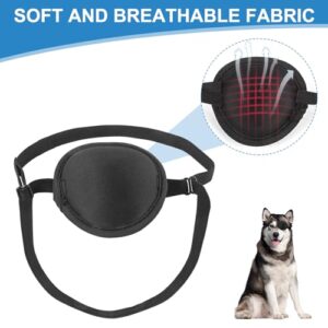 YeeBeny Dog Eye Patch, Eye Patch for Dogs Eye Injuries After Surgery Wounds, Adjustable Soft Eyepatch Dogs Eye Covering Pack of 2