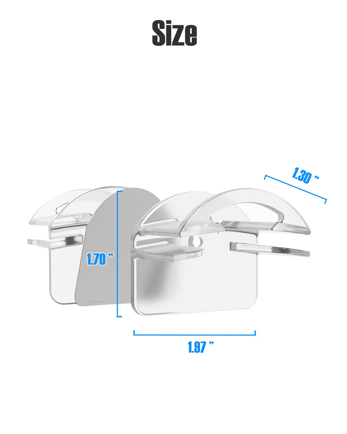 MSKEI Hat Hooks for Wall - 2 Different Ways Hat Racks & Display Baseball Caps, Adhesive Hat Wall Hanger, Hat Organizer Holder (Transparent, 12 Pack)