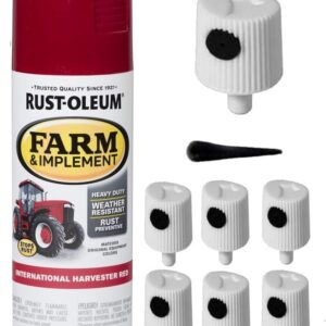 Generic Spray Paint Caps for Rust-Oleum Farm and Implement Spray Paint, (6) Pack OEM Direct Fitment Caps…, White/Black