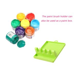 TTBellok 3 PCS Washable Paint Brush Holder, Painting Brush Stand Rest With 5 Slots for Oil Watercolor Acrylic Painting