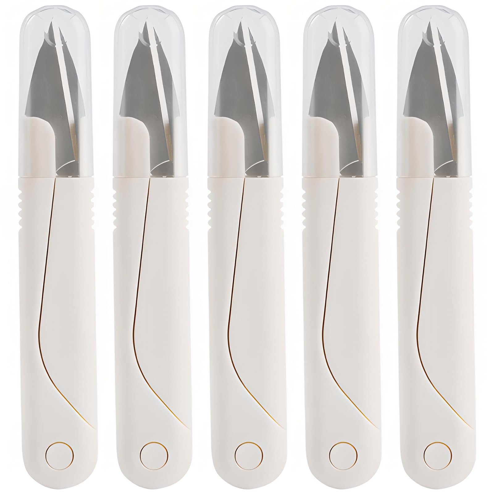 5-Pack Stainless Steel Thread Cutter Scissors - Ergonomic, Versatile, and Durable for Crafting, Embroidery, and Knitting