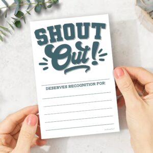 Shout Out Cards For Employees, Office Staff, and Students - Appreciation and Recognition Reward Cards For School or Work Bulletin Board (50 Count)