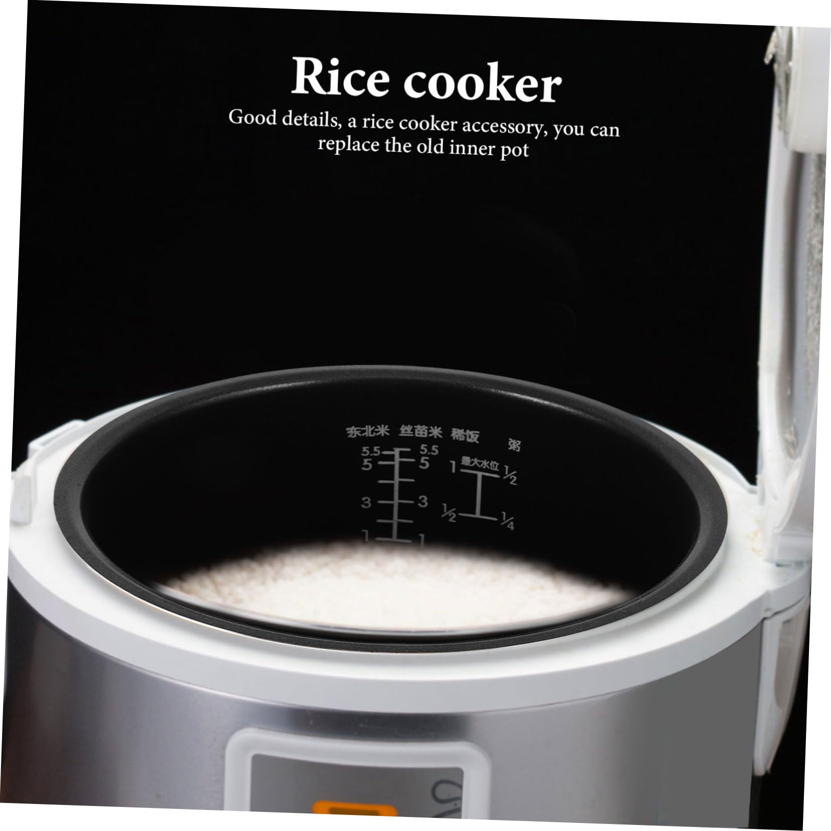 Amosfun Cooker Pot Rice Cooker Inner Pot Household Cookware Nonstick Cookware Electric Cooker Accessory Golden A