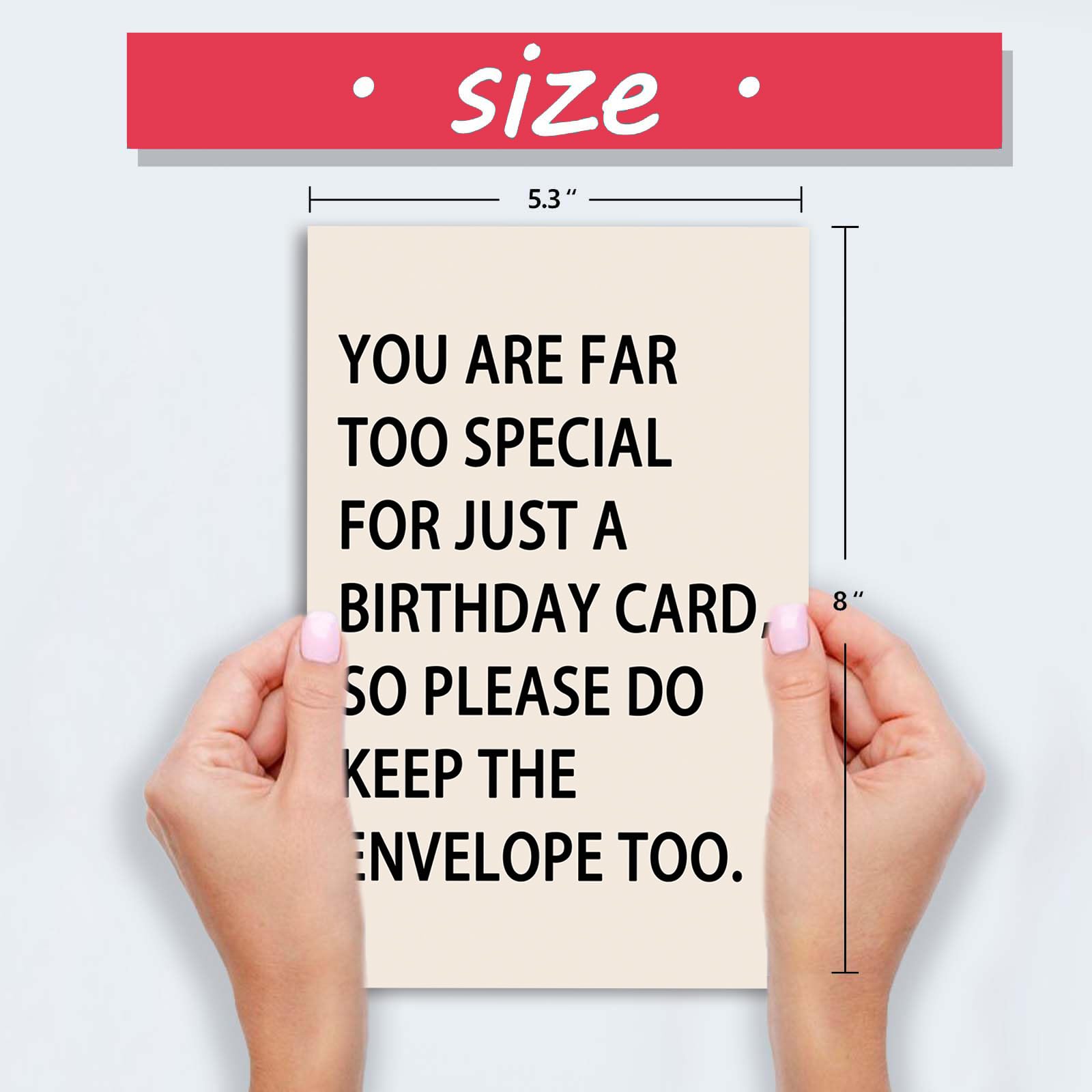 Zyulin Funny Birthday Cards for Men Him, Happy Birthday Gift Cards for Husband Boyfriend Fiance, Mens Birthday Gifts,You Are Far Too Special For Just A Birthday Card