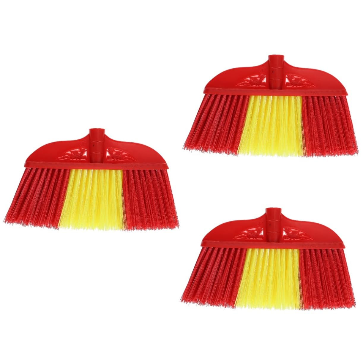 NOLITOY 3pcs Broom Head Broom Replacement Head Brooms Brush Heads Pooter Broom Accessories Broom Outdoor Sweeper Head Broom Parts Indoor Red Piso Plastic