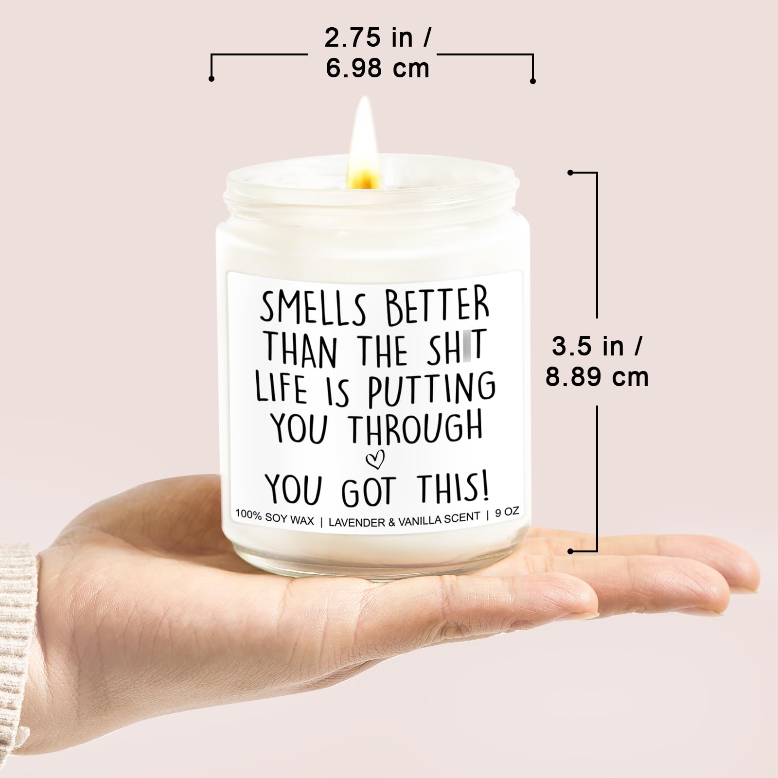 Younift Motivational Candle, Get Well Gifts for Women After Surgery, Breast Cancer Gifts for Woman, Cancer Care Gifts, Encouragement Gifts, Get Well Soon Gifts for Women, Men, Chemo Patients