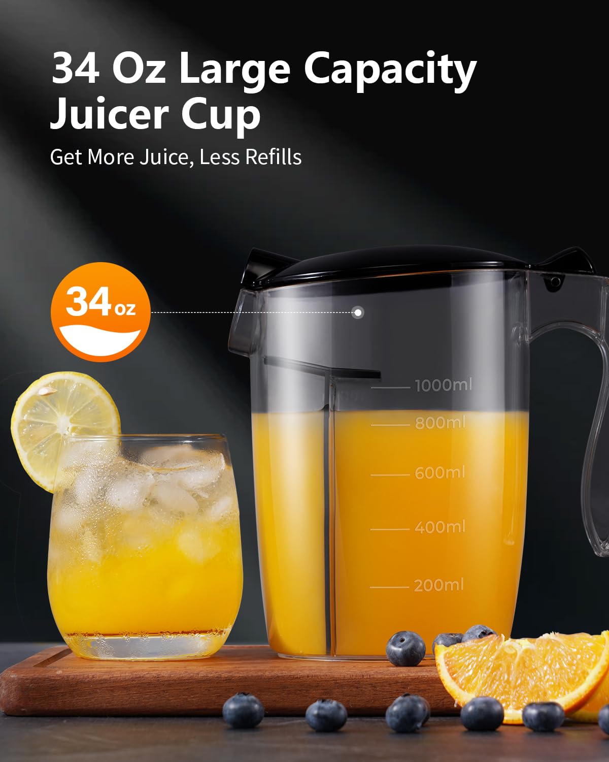 GDOR 1200W Juicer with 3-Speed Setting, Extra Large 3.4” Feed Chute Juicer Machines for Whole Fruits and Veggies, Centrifugal Juicer with 34 Oz Juice Pitcher, BPA-Free, Easy to Clean, Silver