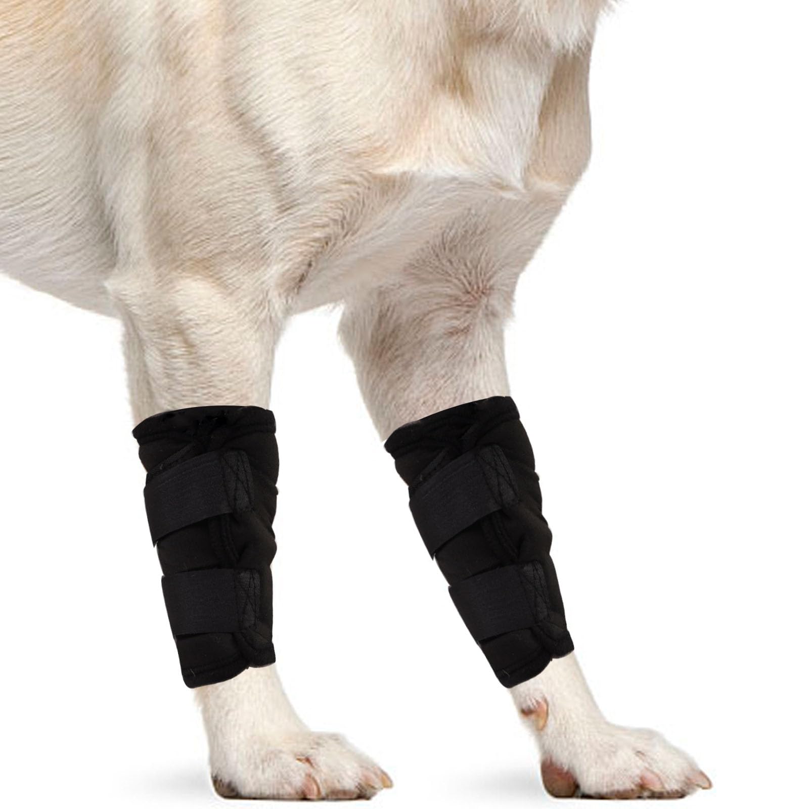 ABLAZEZAI Dog Front Leg Brace Protects Wounds, Dogs Leg Compression Joint Wrap for Recovery, Pair of Dog Elbow Brace Prevents Injuries, Pet Leg Hock Protector Sleeve for Dogs (XL)