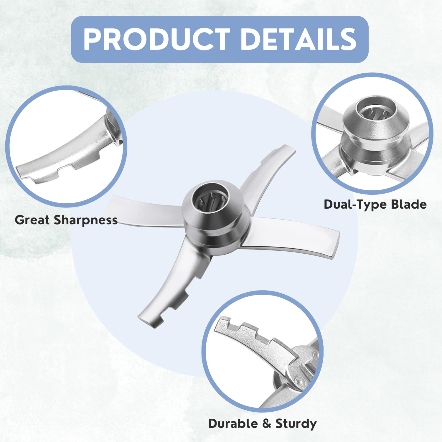 Replacement Paddle Blade for Ninja Creami Series Ice Cream Makers -Compatible with Ninja NC299, NC300, NC301 series-Stainless Steel