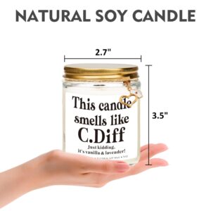 Smell Like C. Diff Candle - Nurse Gifts Nurse Candle Gifts, Funny Nurse Gifts Nurse Practitioner Gifts, Rn Gifts for Nurses Scented Candle Nursing Gifts for New Nurses Funny Gifts for Nurses Women