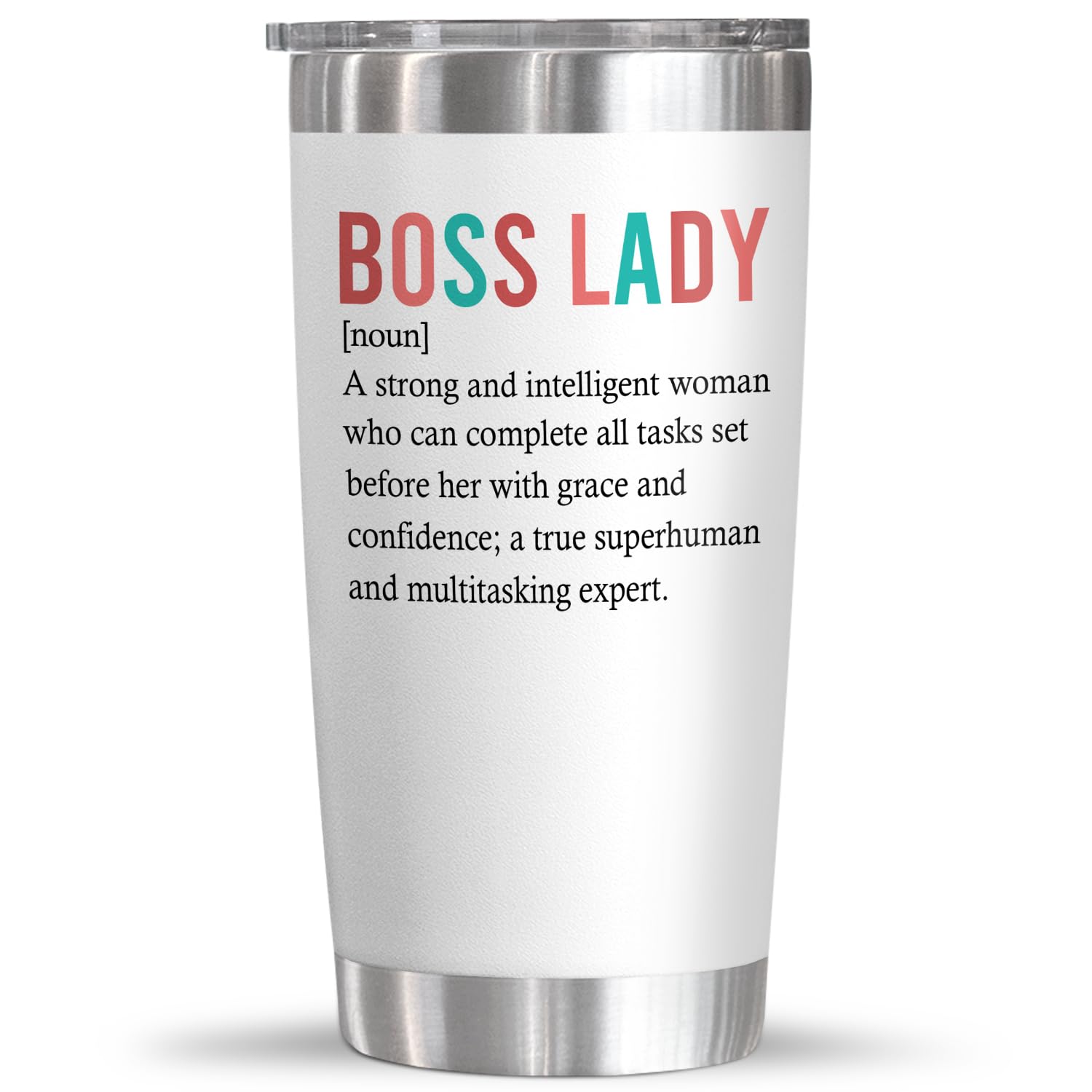 OASSIE Boss Lady Gifts For Women - Christmas, Birthday Gifts For Boss, Manager, Leader, Boss Gifts For Women, Appreciation Gifts Coworkers, Leader, Manager, Colleagues - 20 Oz Stainless Steel Tumbler