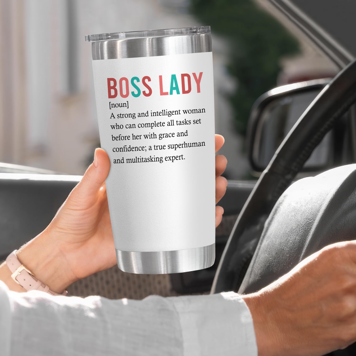 OASSIE Boss Lady Gifts For Women - Christmas, Birthday Gifts For Boss, Manager, Leader, Boss Gifts For Women, Appreciation Gifts Coworkers, Leader, Manager, Colleagues - 20 Oz Stainless Steel Tumbler