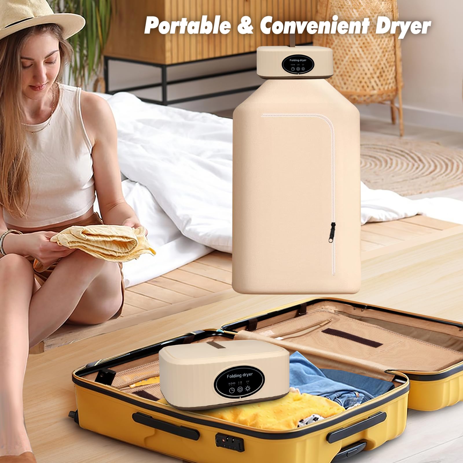 Portable Dryers for Laundry Portable Clothes Dryer Mini Dryer for Clothes Foldable Travel Clothes Dryer Portable Dryer For Apartment,Rv,Travel,Hotel Home Dorm Camping