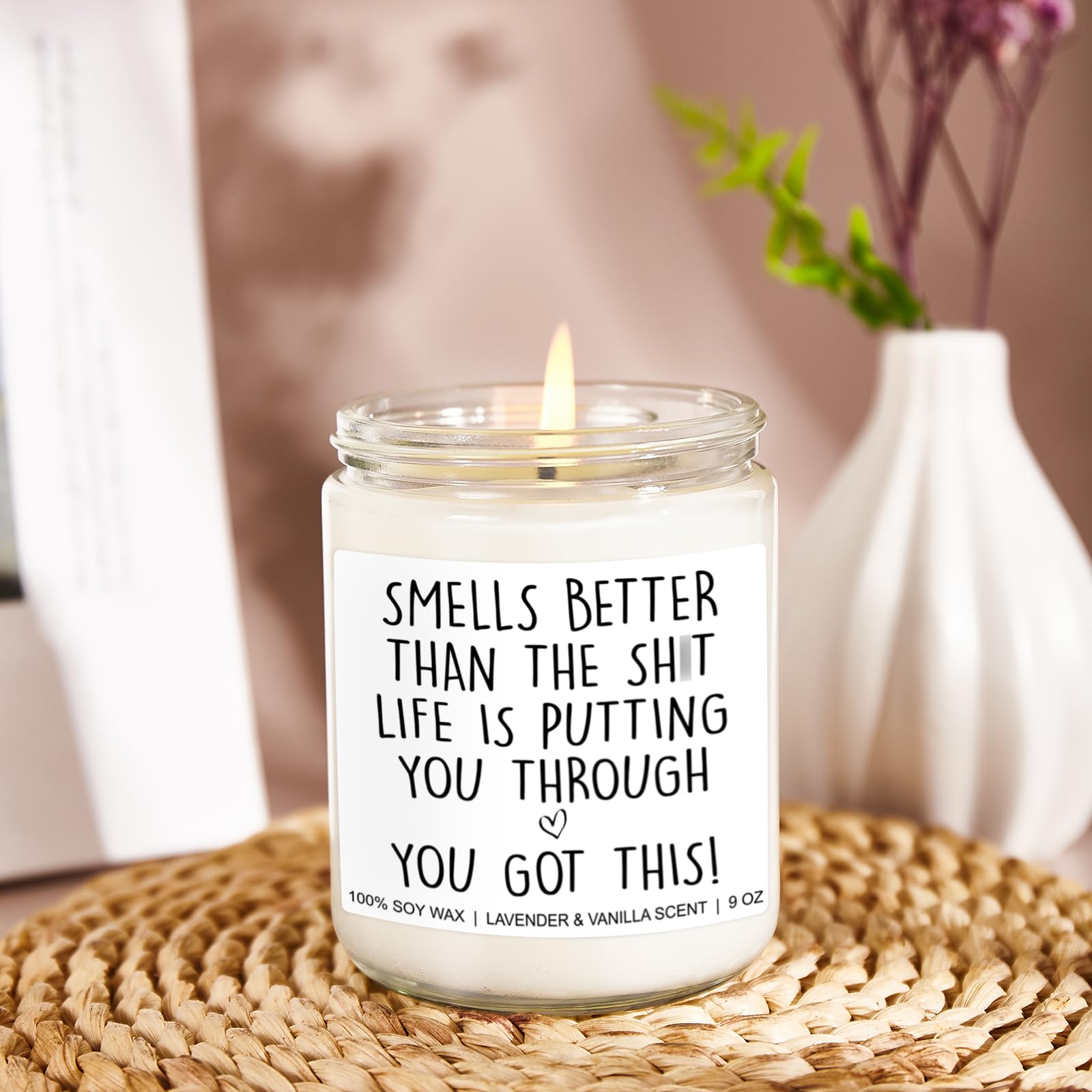 Younift Motivational Candle, Get Well Gifts for Women After Surgery, Breast Cancer Gifts for Woman, Cancer Care Gifts, Encouragement Gifts, Get Well Soon Gifts for Women, Men, Chemo Patients