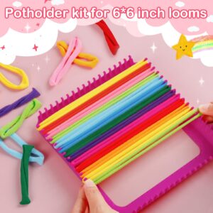 800 PCS Loom Loops Potholder, DIY Arts and Crafts for Kids and Adults, Potholder Loom Knitting Loops Weaving Flexible Loom Kit Loops Elastic Ideal Gifts for Girls Ages 5 6 7 8-12 13 Crafts Supplies