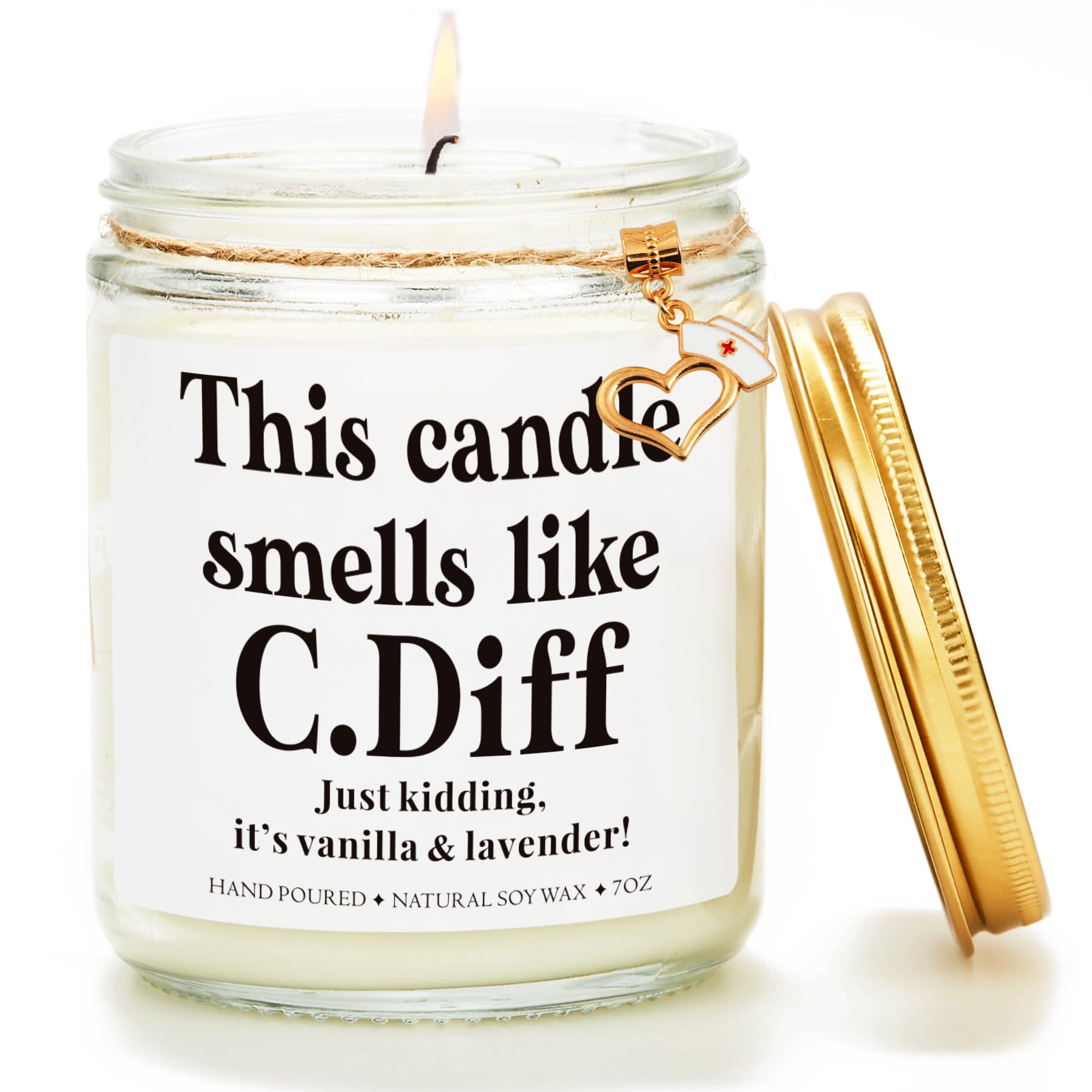 Smell Like C. Diff Candle - Nurse Gifts Nurse Candle Gifts, Funny Nurse Gifts Nurse Practitioner Gifts, Rn Gifts for Nurses Scented Candle Nursing Gifts for New Nurses Funny Gifts for Nurses Women