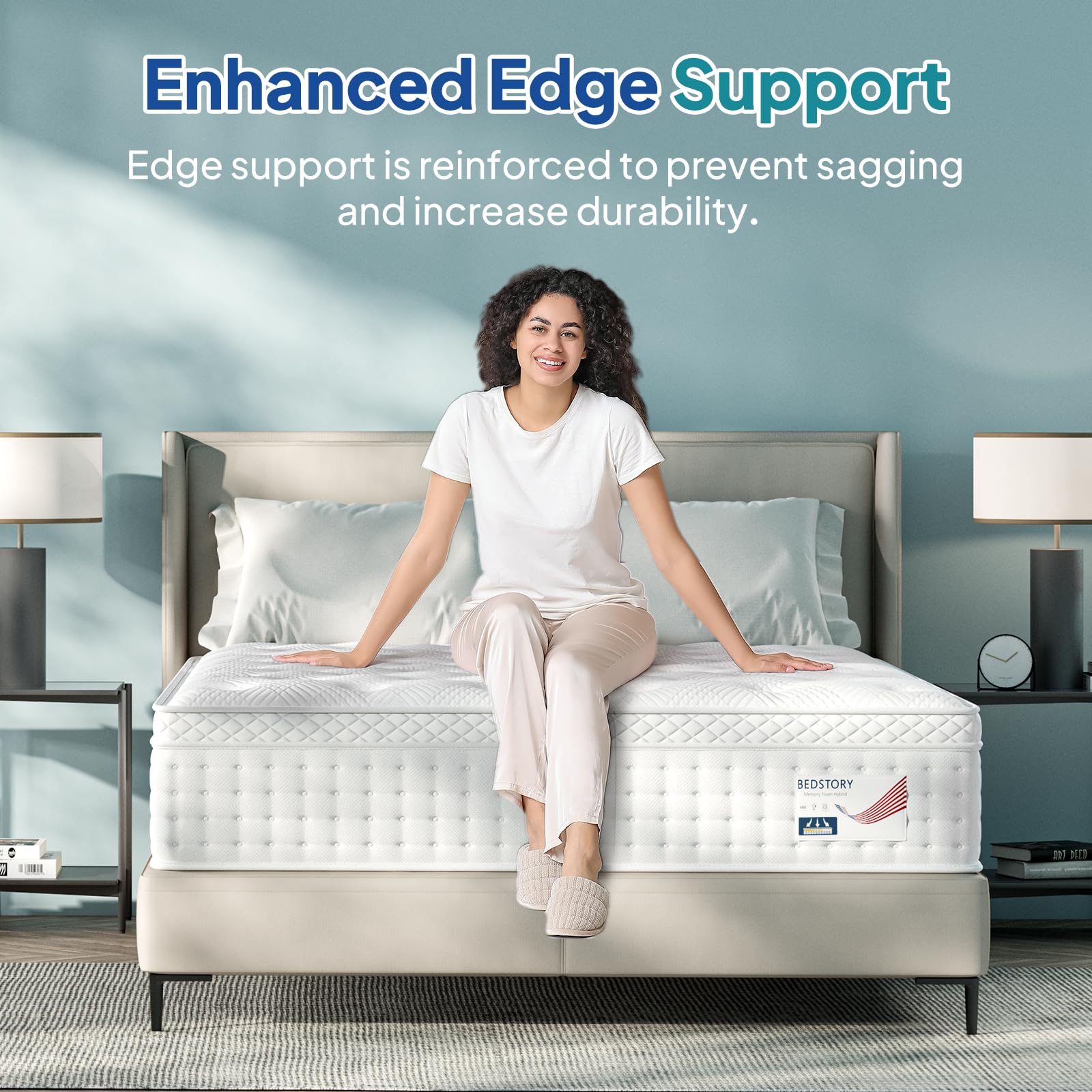 BedStory Full Mattress, 12 Inch Deep Sleep Mattress Extra Lumbar & Shoulder Support, Hybrid Mattress with Gel Memory Foam - Fiberglass Free - No Odor - 365 Night Trial - Forever Warranty