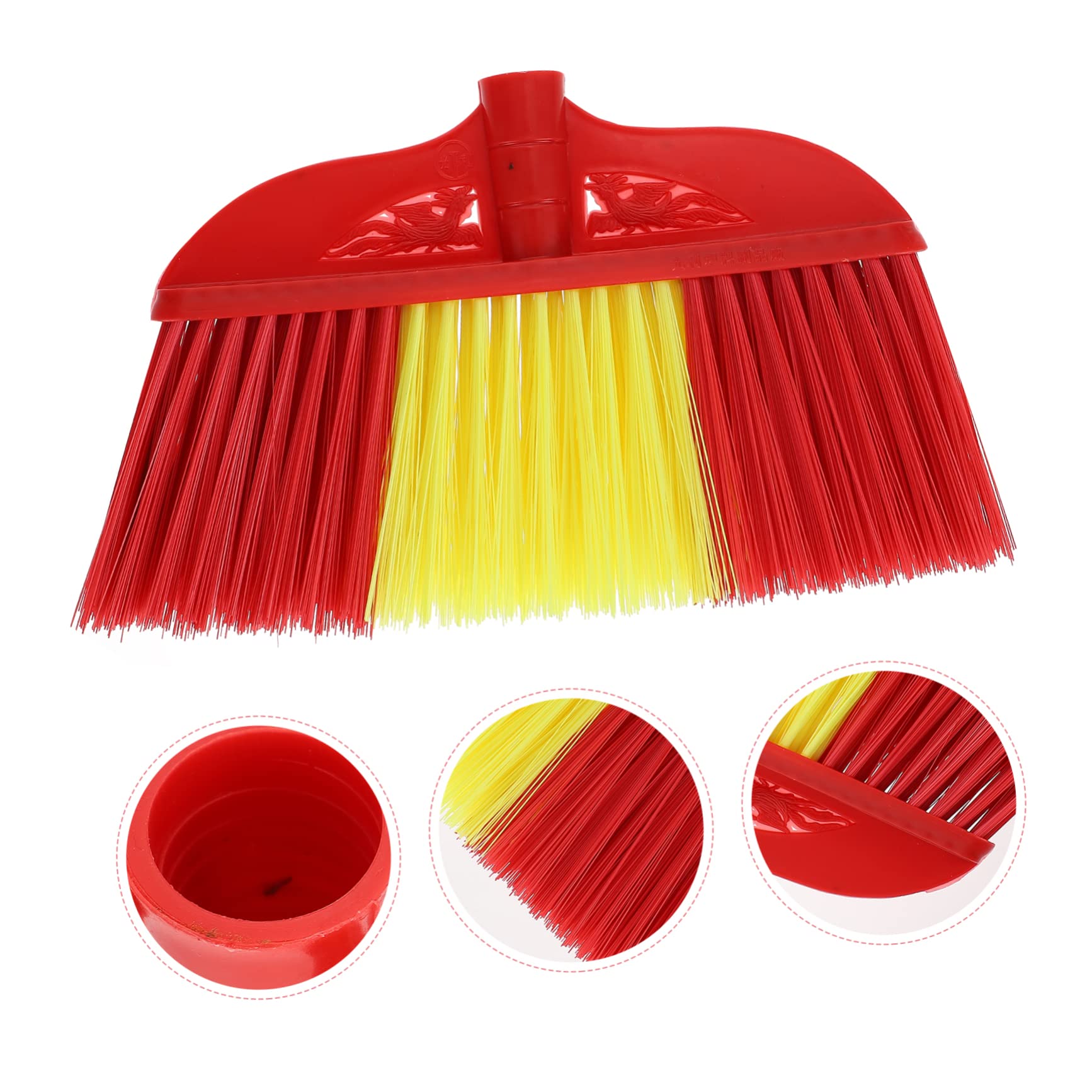 NOLITOY 3pcs Broom Head Broom Replacement Head Brooms Brush Heads Pooter Broom Accessories Broom Outdoor Sweeper Head Broom Parts Indoor Red Piso Plastic