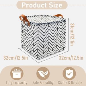 WisePoint Folded Clothing Storage Basket, Waterproof Closet Storage Bin with Metal Frame, Multifuctional Storage Bins for Clothes, Shoes (geometry)