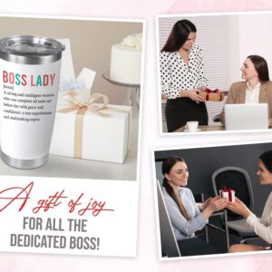 OASSIE Boss Lady Gifts For Women - Christmas, Birthday Gifts For Boss, Manager, Leader, Boss Gifts For Women, Appreciation Gifts Coworkers, Leader, Manager, Colleagues - 20 Oz Stainless Steel Tumbler