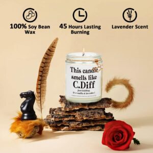 Smell Like C. Diff Candle - Nurse Gifts Nurse Candle Gifts, Funny Nurse Gifts Nurse Practitioner Gifts, Rn Gifts for Nurses Scented Candle Nursing Gifts for New Nurses Funny Gifts for Nurses Women