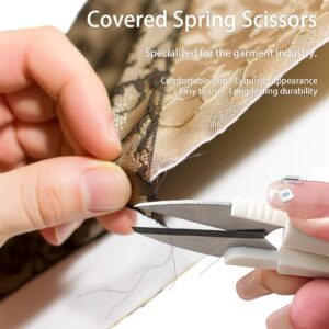 5-Pack Stainless Steel Thread Cutter Scissors - Ergonomic, Versatile, and Durable for Crafting, Embroidery, and Knitting