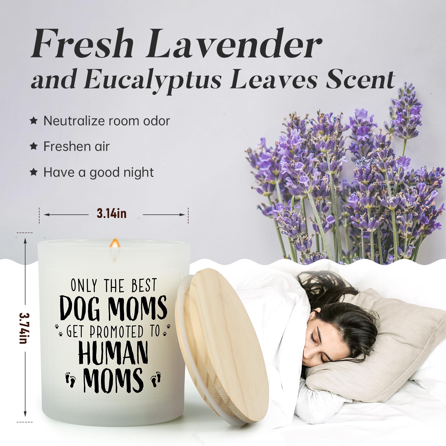 New Mom Gifts for Pregnant Women, Congrats on Pregnancy Gifts for Expecting Mom, Mom to Be Gift for Pregnant Daughter Wife Friend, First Time Mommy Birthday Mothers Day Gift, Lavender Scented Candle