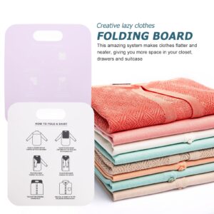 Cabilock 6 Pcs Clothes Board Clothes Folding Board Pants Folding Board for Shirt Pants Folding Board Plastic Folder Board Shirt Form Template Household Pp Travel Lining Clothing