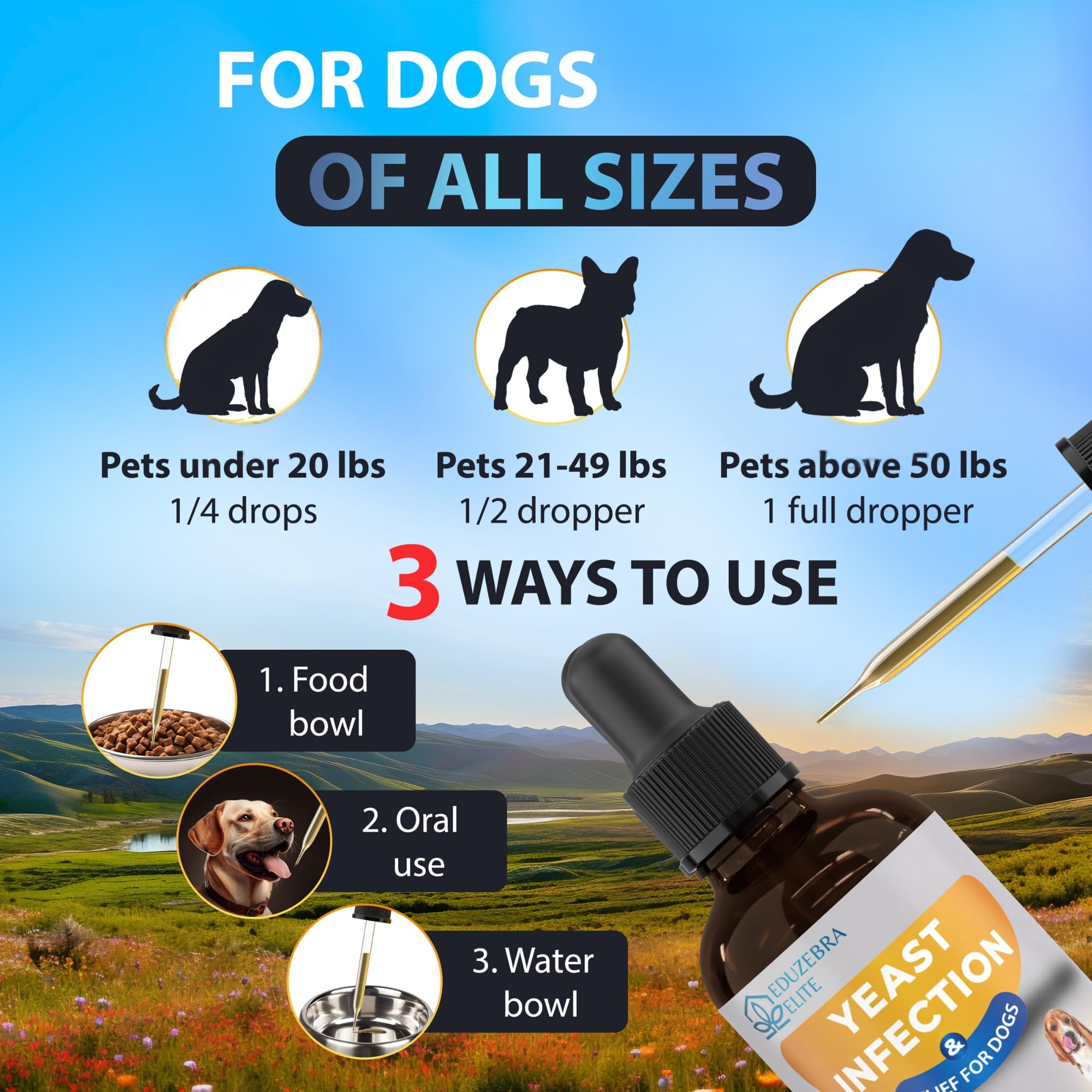 Yeast Infection Treatment for Dogs - Reduces Irritation & Inflammation - Soothing Itch Relief, Ear Infection Treatment