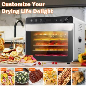 COZZIVITA Food Dehydrator | 6 Trays Fruit Dehydrator |Digital Adjustable Timer Food Dehydrator|185°F Temperature Control Food Dehydrator Machine for Home,Fruit,Candy,Jerky,Meat and Herbs.