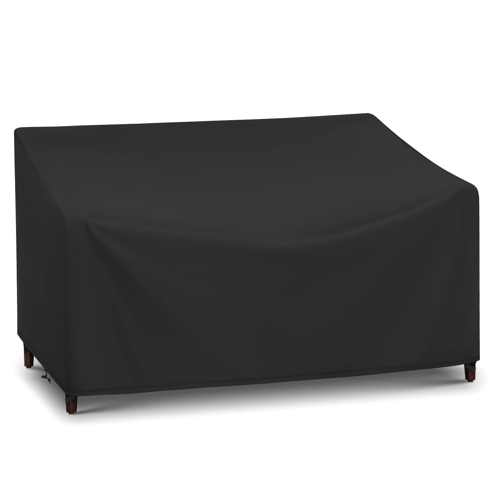 Waterproof Patio Couch Cover, 2-Seater Loveseat Cover for Outdoor Furniture, Outdoor Sofa Cover, All Weather Protection Patio Furniture Cover, 54" W x 37" D x 35" H, Black