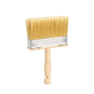 bktlcau deck brush for deck stain applicator，5” paint brush for quick decking，stain brushes for walls and furniture paint application，wide paint brushes, wooden, 5-inch