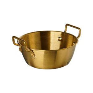 YWJLQH Ramen Cooking Pot Ramen Pot Small Stainless Steel Noodles Cooking Pot Kimchi Soup Pot for Induction Cooker Outdoor RV Travel, 10.5CM argent