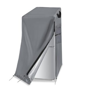 safipotts refrigerator cover, waterproof & dustproof cover for protecting upright freezers - suitable for cold rooms grey 23"w x 23"d x 56"h