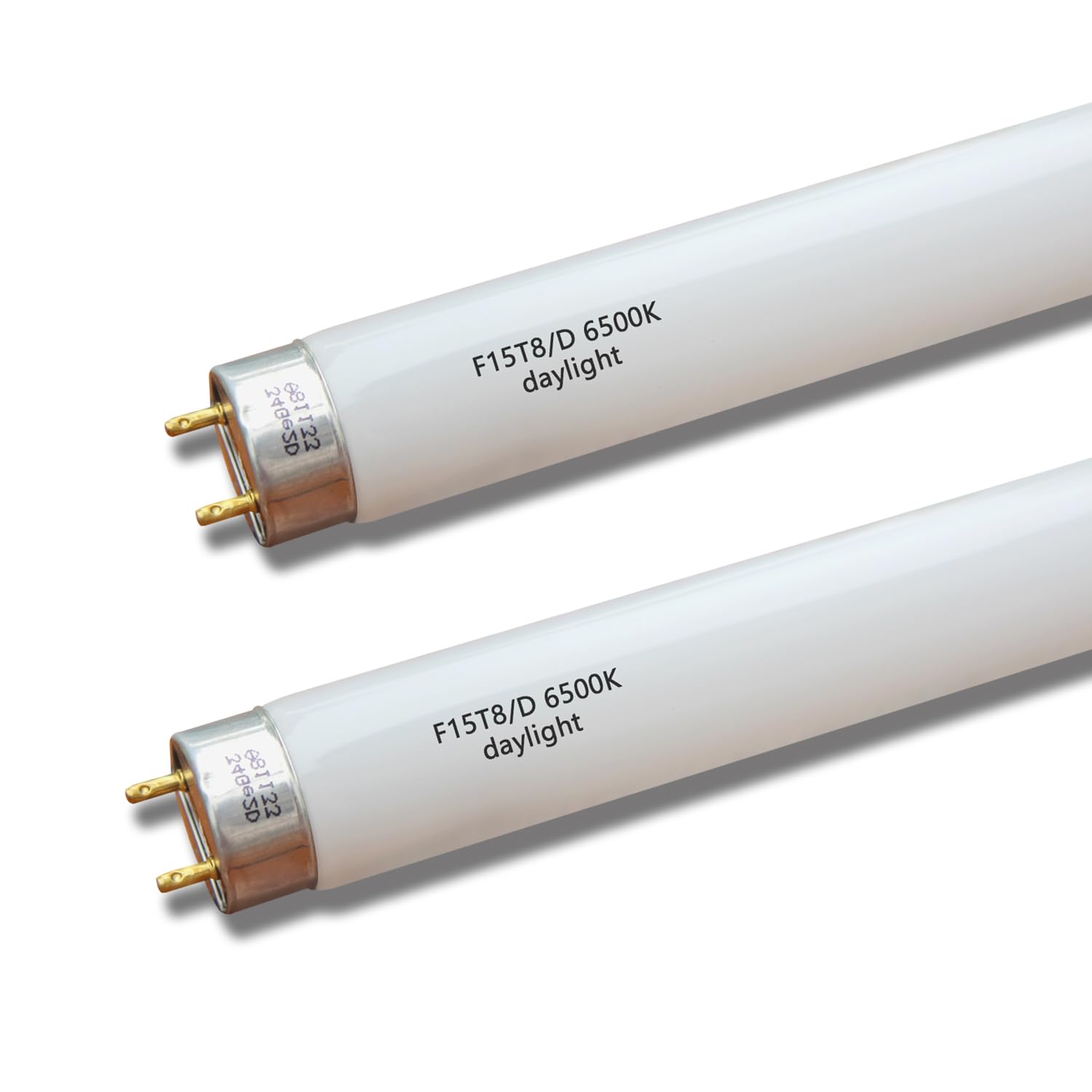 F15T8-D Daylight 15W Fluorescent Bulb,18'' F15T8/DL 6500K T8 Linear Preheat Lighting Lamps, G13 bi-pin Base