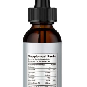 Natural Oil for Dogs and Cats - Natural Oil Drops with Omega Fatty Acids - Hip and Joint Support and Skin Health 24030775